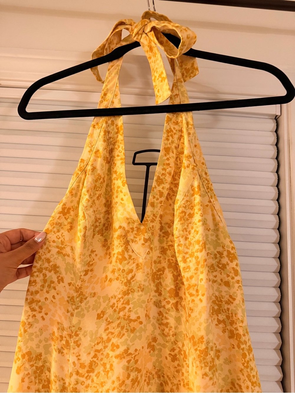 Reformation Yellow Halter Floral Midi Dress - Picture 2 of 13